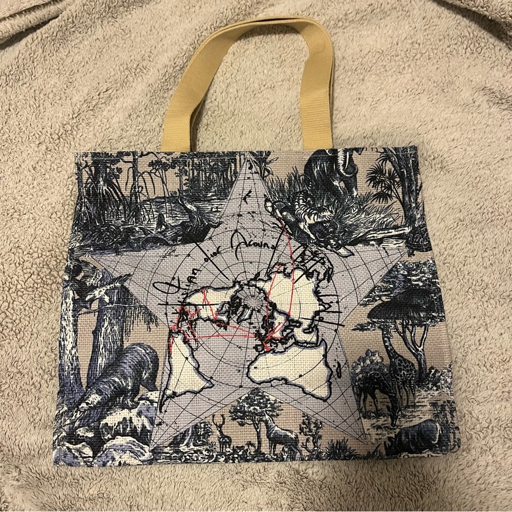 Dior Beauty Limited Edition Around the World Book Tote Bag NEW never used